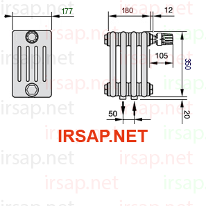 Радиатор IRSAP Tesi 50350/4 T52 CL 01